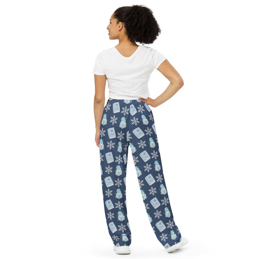 Reading Gnomes All-over print unisex wide-leg pants