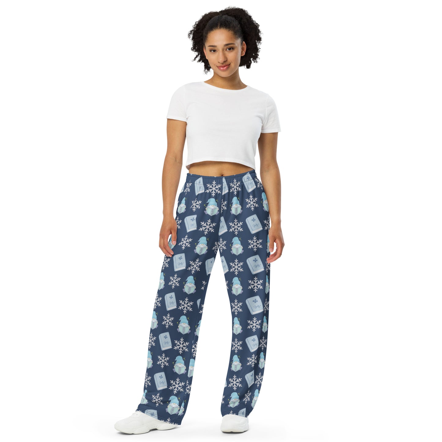 Reading Gnomes All-over print unisex wide-leg pants