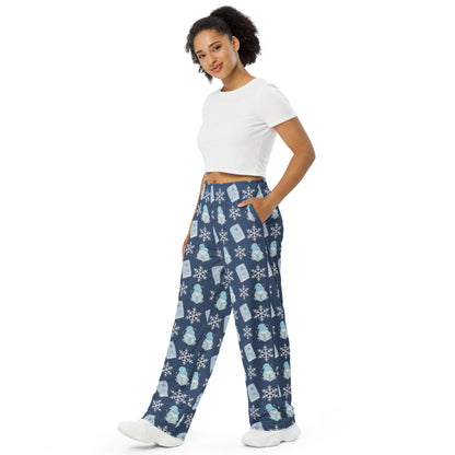 Reading Gnomes All-over print unisex wide-leg pants